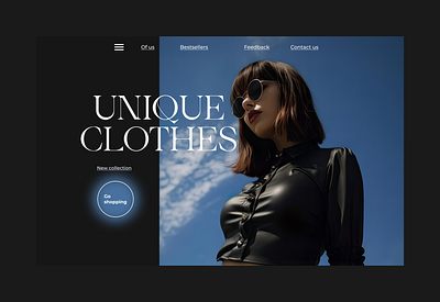 UNIQUE CLOTHES blue clothes design product ui ux web webdesign