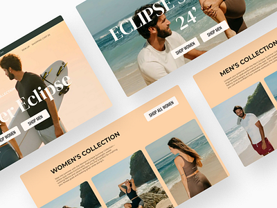 Summer Eclipse - Clothing Brand eCommerce clothing ecommerce fashion graphic design shopify ui ux web