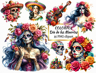 Dia de los Muertos, La Catrina, Sublimation Designs