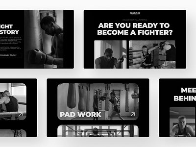 Boxing Gym - Landing Page Design boxing design fight ui ux web design