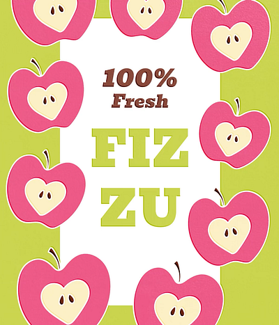 Fizzu Label Design 5 Flavour 2d animation 3d 3d animation ads after effect animation branding design drink fizzu fresh fruit graphic design illustration illustrator juice logo motion graphics organic photoshop