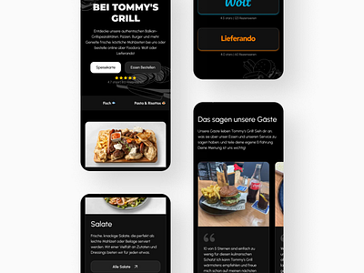 Tommy's Restaurant - Landing Page app design mobile restaraunt ui ux web design