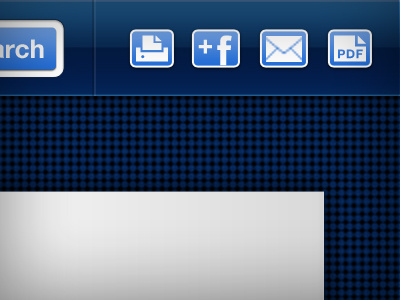 Media Guide interface blue buttons glossy