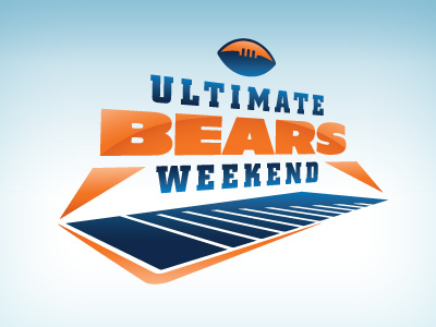 Ultimate Bears Weekend logo bears blue chicago football logo orange