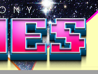 Updated header 3d 8 bit avant garde gothic glow gradient halftone metal noise pattern shadows shine space texture unibody 8