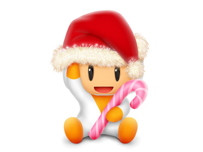 Bomber bomber candy character illustration merry christmas new year