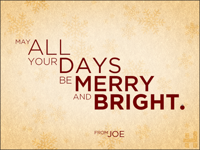 Holiday Card 2/2 bright card gotham holiday hred merry snowflake