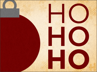 Holiday Card 1/2 card gotham ho ho ho holiday hred ornament