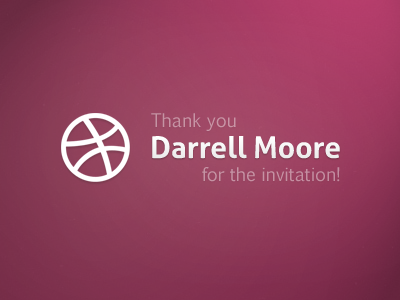 Thank you Darrell Moore dribbble invitation thank