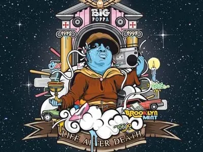 Big Poppa biggye small design hip hop illustration notorious big poster