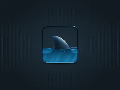 iPhone, Mac app icon illustration blue fin icon illustration iphone mac sea shark tail transparent