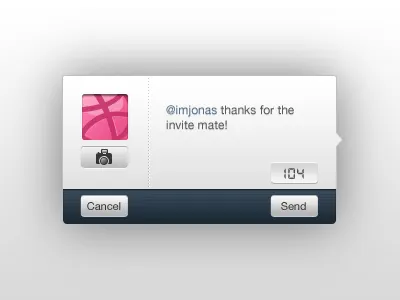 New message window app gui mac message messaging minimal social tweet twitter ui