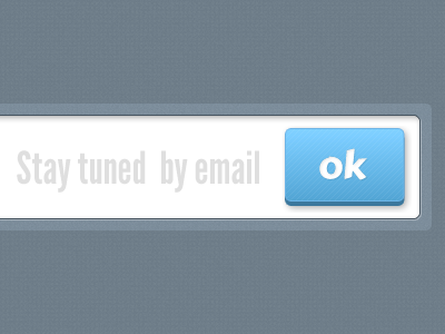 Stay (well) tuned... button email form input newsletter subscription