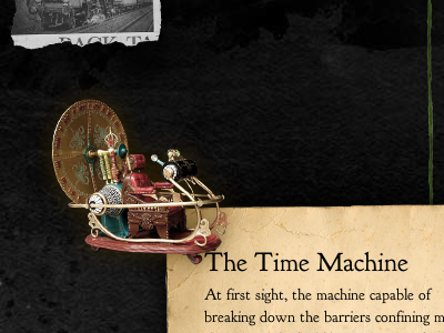 Time Machine Modal distressed modal paper
