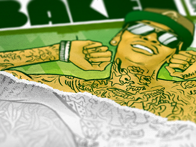 Wiz Waken Baken poster illustration music wiz khalifa