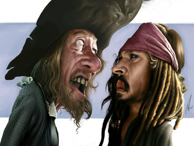 Example of Pirates Of The Caribbean by Alex Gallego, final art