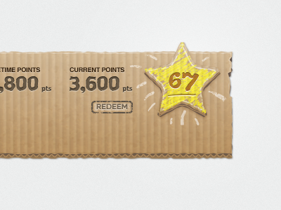 Cardboard Ui Star cardboard illustrator midway star texture typography ui vector