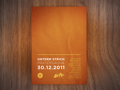 unterm strich event emocean event minimalism poster print