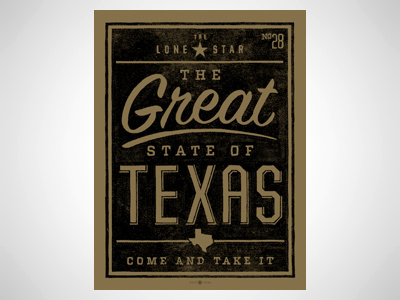 Great State of Texas screen print art print bobby dixon lettering screen print texas type typography