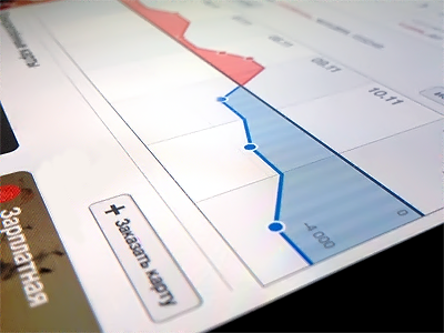 Credits graph bank banking chart finance graph ios ipad ui vector