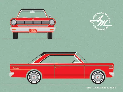 '65 Rambler amc car illustration rambler