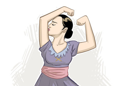 Little Women, victory pose illustration little women victory