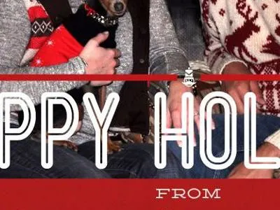 Ppy Hol. christmas holiday typography