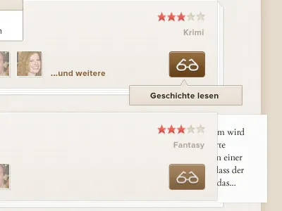 Crowdnovels Library View button light ui