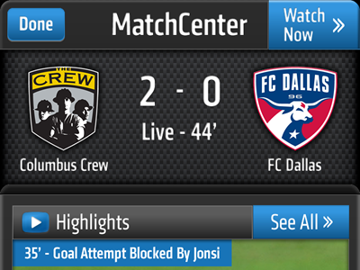 New MatchCenter design idea app ios iphone mobile soccer