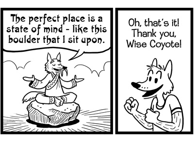 Wise Words character design comic comics coyote illustration zen