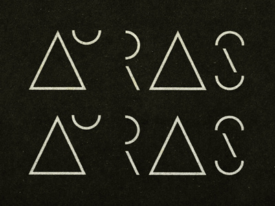 Au Ras Au Ras geometric typography