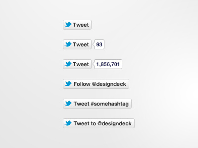 New Twitter Buttons button follow button freebie psd tweet tweet button twitter ui