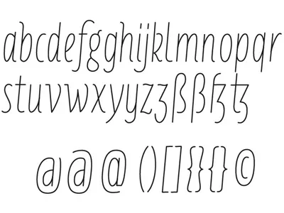 Villa Line Italic italic thin typedesign