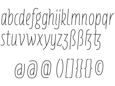 Villa Line Italic italic thin typedesign