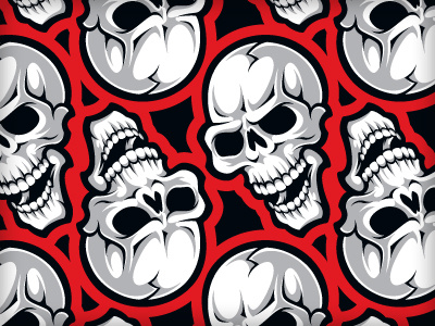 Bone Headz Pattern illustration pattern vector vonster