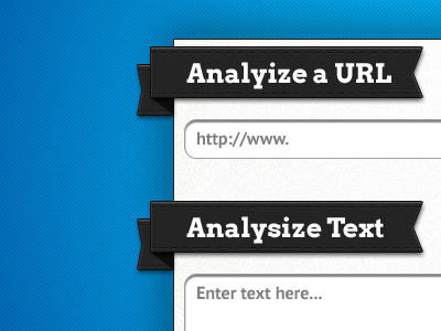 Analyze input ribbon ui