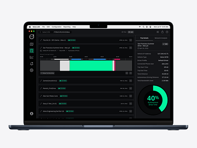 Reviewing Trip Details auto automotive autonomous dashboard ericsson product design ui ux volvo web design