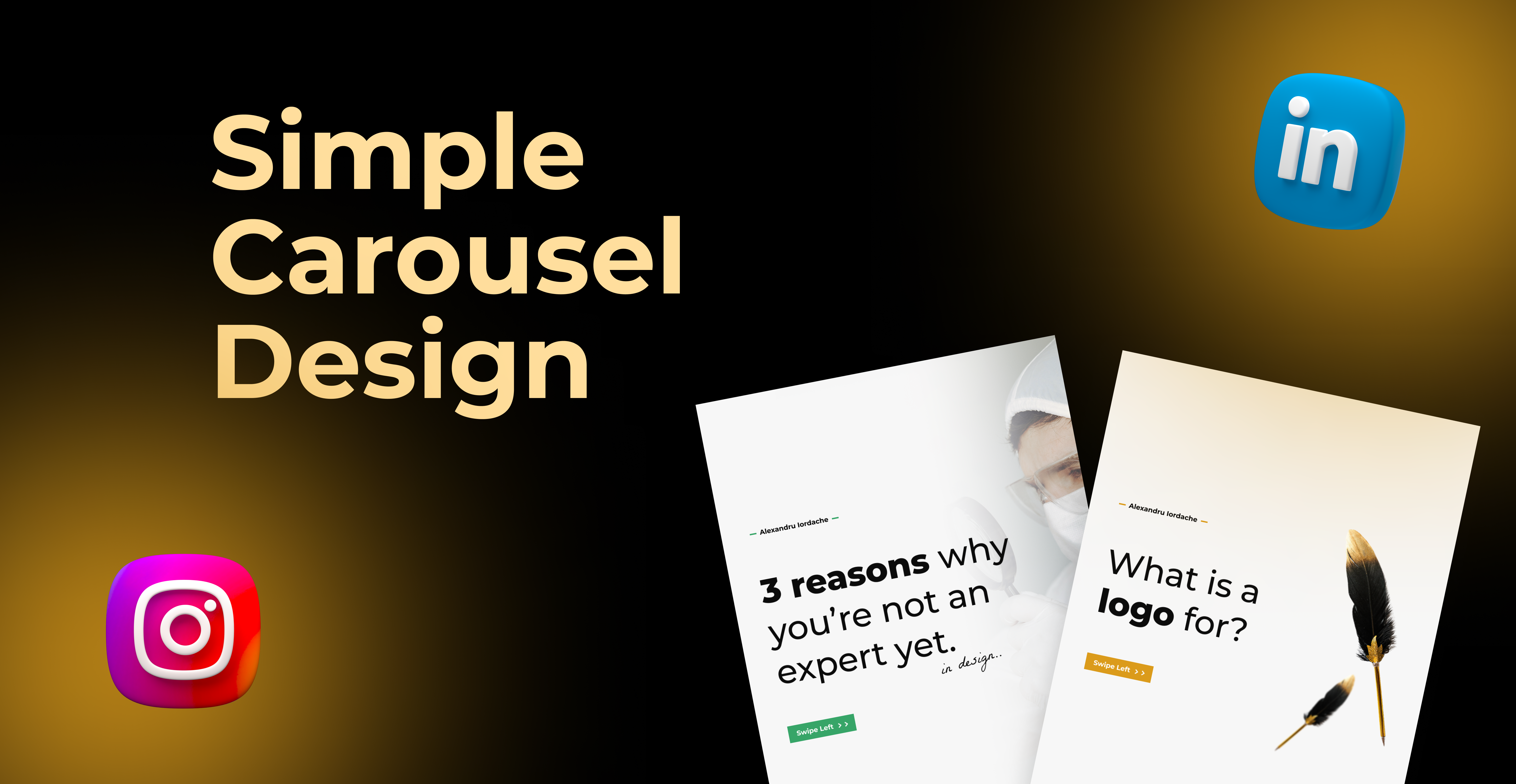 Carousel Design - 2 Styles (Simple Form) advertising branding carousel instagram carousel post creative design design figma graphic design instagram linkedln