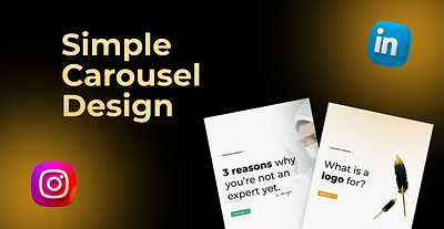 Carousel Design - 2 Styles (Simple Form) advertising branding carousel instagram carousel post creative design design figma graphic design instagram linkedln