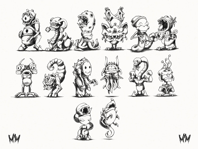 Monday Mosh Monsters 2024 character concept art creature fantasy horror illustration monster sketchbook sketches