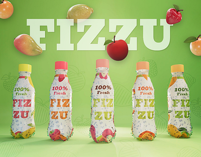 Fizzu Juice Ads Motion & Anamorphic 2d animation 3d 3d animation ads after effect animation branding design drink fizzu fresh fruit graphic design illustration illustrator juice logo motion graphics organic photoshop