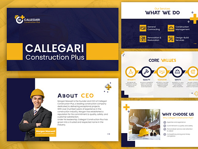 Callegari Construction Plus - Pitch Design deck design design google slides pitch deck design powerpoint design presentation design slides design