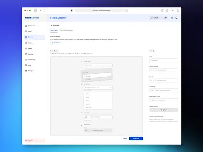 Form Builder Feature + Drag & Drop From Fields admin builder dashboard desktop drag drag drop drop field form form builder forms internal list website