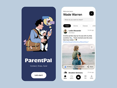 ParentPal App UI for UK client