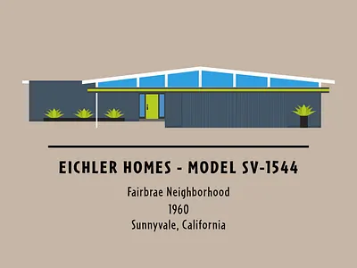 Fairbrae Eichler Homes community MOD-icon architecture eichler house drawing icon icon design illustration mid century modern minimalism minimalist modernism vector vector art vector illustration