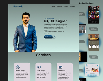 UI/UX Designer Portfolio body design figma footer header hero section logo portfolio ui uiux ux