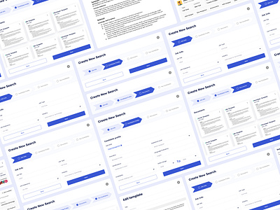 Create New Search (Steppers) candidate information candidates personal information prototyping search candidate steppers design ui ui elements upload documents
