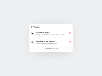 Notification UI design app dashboard product design ui ux