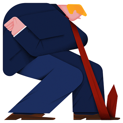 The Fall of Certainty busines businessman character character design design financial graphic design illustration political illustration