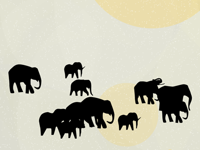 Elephants art canvas fireworks generative generative art html5 print warm